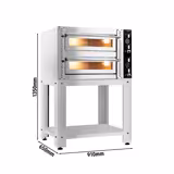 Elektro Pizzaofen - 4+4x 25cm - Manuell - inkl. Untergestell