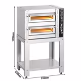 Pizzaugn - 4+4x 25cm - Manuell - inkl. underrede