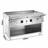 Gas Teppanyaki Bratplatte - 24 kW - inkl. Unterbau