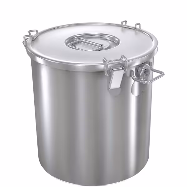 Voedselcontainer - incl. deksel - RVS - Ø 300mm - voor glühwein - 22 liter