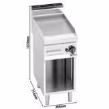 شواية مسطّحة غاز تجارية - 6,90 kW - أملس - مساحة الشواء: 395x500mm
