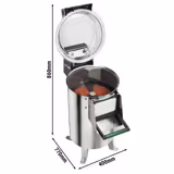 Éplucheuse à légumes professionnelle 10kg/cycle - 120kg/h - 750W - 230V