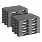 (12 stuks) Kunststof europallet gerecycled kunststof - 1200x800mm - draagvermogen: 1000kg (statisch) - donkergrijs