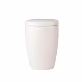 (6 pcs) LUX | Sugar Bowl - Maastricht - Porcelain - Ø 70mm - Height: 100mm - with Lid - Ivory