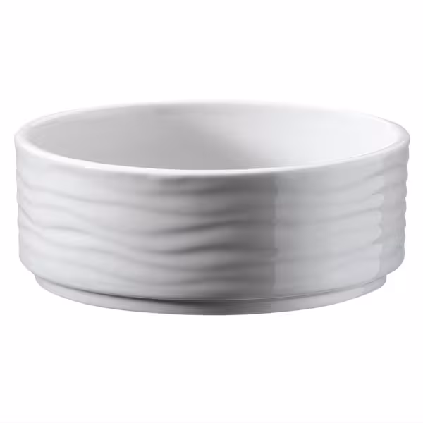 (12 sztuk) SEA WAVE – miska do deserów/sałatek – średnica 120 mm – biała