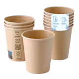 (1000 unidades) Vaso de papel - 200ml - 8 oz - Ø 80mm - Marrón