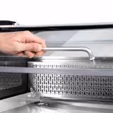 Vetrina refrigerata da banco - per pesce fresco; per utilizzo con ghiaccio tritato - 118l - 695mm - 1 porta a battente in vetro - vetro curvo - display digitale; controllo digitale della temperatura