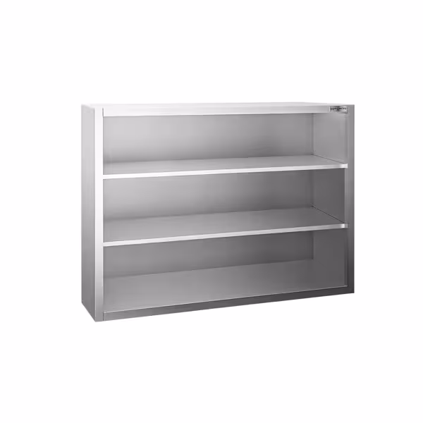 Stainless steel wall hanging cabinet PREMIUM - 1000x400mm - without sliding door - 1000mm high