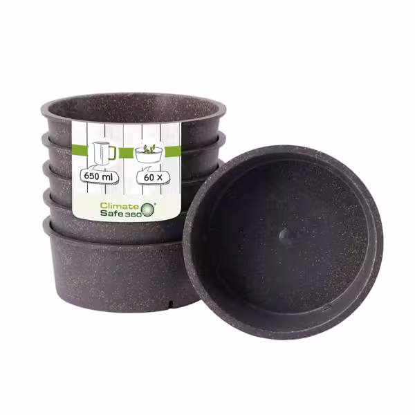 (60 uds) Bol redondo - Bio-Compound - 650ml - Ø150mm - Profundidad: 60mm - Gris