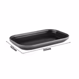 (6 pcs) GN 1/4 Gastronorm Tray - EMMA - Melamine - 265x162mm - Height: 30mm - Grey