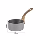 (6 ks) Rendlík / Servírovací hrnec - VINTARA - Nerezová ocel - 0,05 l - Ø 5,5 cm - Výška: 2,5 cm - 105x55x25 mm