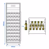 Nevera para vino panorámico - 1 zona climática - 400 litros - máximo 81 botellas