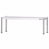 Estante de mesa em inox PREMIUM - 1 nível - 1400x370mm - altura ajustável