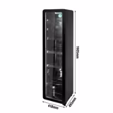 GASTRO-COOL | Commercial Beverage Display Fridge - 418mm - 212 Litres - Slimline - with 1 hinged glass door - LED lighting - Black - Temperature range 0 to 10 °C