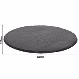 (6 قطع) طبق كيك - أردواز - دائري - Ø 320mm - الارتفاع: 25mm - أسود