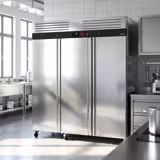 Frigorifero in acciaio inox ECO - 1800 litri - con 3 porte in acciaio inox - interno della porta in plastica