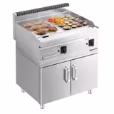 Elektromos sütőlap - sima + bordázott (8 kW) alsó állvánnyal | Grillezőlap | Serpenyőlap | Pecsenyesütő | Serpenyő | Grill | Vendéglátóipar