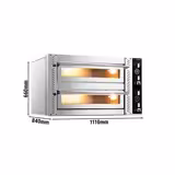 Commercial Electric Pizza Oven – 4+4 x 34 cm – Manual