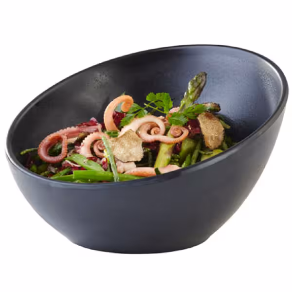 (6 buc) Bol | ZEN - Melamină - 300 ml - pătrat - 160x160x100 mm - Negru