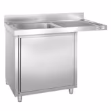 Armoire lave-vaisselle - 1200x600mm - inox - avec 1 bac à gauche