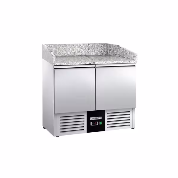 Pizzawerkbank PREMIUM - 935x700mm - granieten werkblad - met 2 deuren