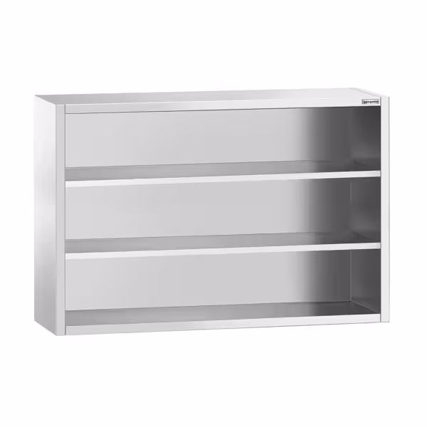 Edelstahl Wandhängeschrank PREMIUM - 1600x400mm - ohne Schiebetür - 1000mm hoch