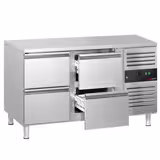 Mostrador refrigerado ECO - 1360x700mm - de trabajo - 4 cajones GN 1/1 - refrigeración ventilada - 282l