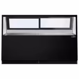 Koeltoonbank KAISA - 2000x1048mm - 560 liter - kleur zwart - dubbel glas - achterzijde 2 schuifdeuren - rechte ruit