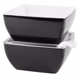 (6 ks) Víko PURE - akryl - transparentní - 195x195x15 mm - s výřezem na lžíci - vhodné pro 83409#6, 83468#6, 85260#6 a 85266#6