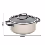 WMF | Fusiontec Mineral - Bratentopf - Ø 240mm - 4,4 Liter - inkl. Glasdeckel - Macadamia