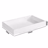 (6 kom) Zdjelica - ASIA PLUS - Melamin - 150 ml - kvadratna - 155x95 mm x visina: 30 mm - složive - Bijela