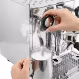 "Mini" portafiltterikone - 1 ryhmä - 1,2 kW - maidonvaahdottimella ja kuumalla vedellä - ruostumatonta terästä.