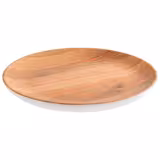 Wood-Effect Melamine Plate – CRAZY WOOD - Ø 200 mm - brown