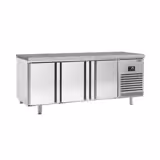 Table réfrigérée de boulangerie PREMIUM PLUS - 2185x800 mm - avec 3 portes & plan de travail en granit