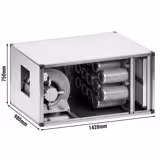 Geurfilterkast met motor - 4400m³ - met voor- & actiefkoolfilter