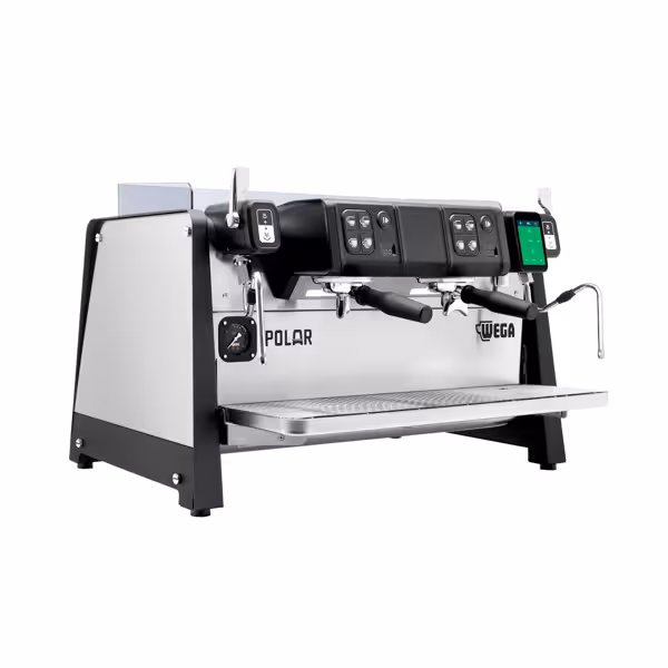 WEGA | Polar - Siebträgermaschine - 2 Gruppig - 5,2 kW - mit 2 Milchaufschäumern & Heißwasser - Touch - Edelstahl