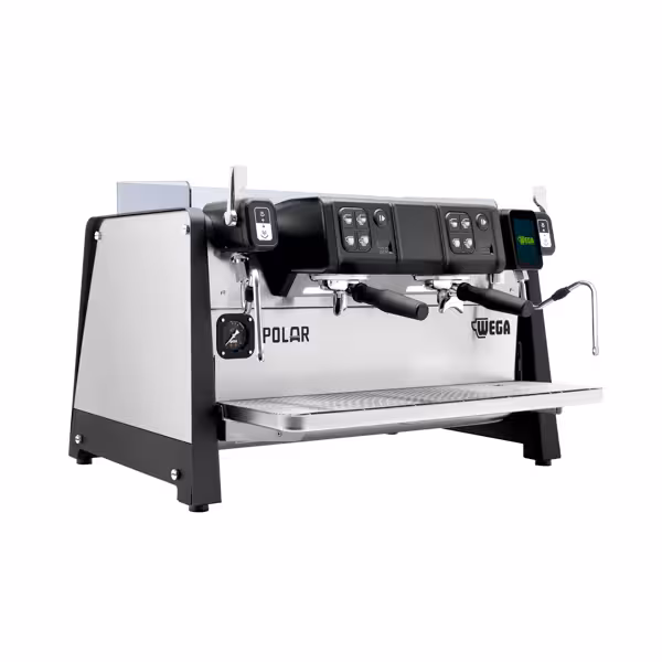 WEGA | Polar – Commercial 2-Group Espresso Machine – 5.2 kW – with 2 Steam Wands & Hot Water – Touchscreen – Stainless Steel