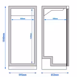 Displaykoelkast - 400l - met 1 glazen deur - met 4 roosters