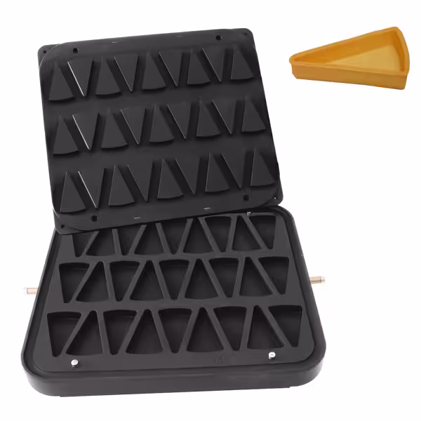 Platen voor tartelettemachine TMPIC - vorm: 27x taartpunt - 67x38mm