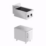 Induktionsherd - 7 kW - 2 Kochfelder - inkl. Unterbau mit 1 Tür