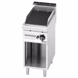 Gas lavasteengrill - 6,9kW - Gietijzeren grillrooster - Staand model - RVS