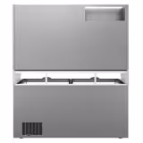 Commercial multideck display freezer - 2104mm - 346L - with 3 sliding glass doors & 6 shelves - incl. island freezer - Grey