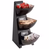 Supporto per buffet - MULTI RACK - Acciaio inox & ABS - Rettangolare - 160x210mm - 3 ripiani - Altezza: 410mm - compatibile con 11411#6