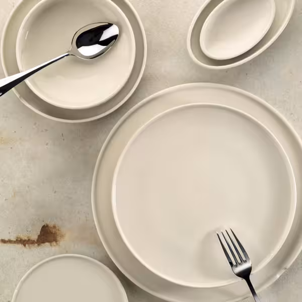 (6 unid) CHEF TASTE OF - Prato Raso oval - Porcelana - Ø280mm - Creme