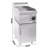 Plancha eléctrica - ranurada (4,5 kW) - incluye subestructura con 1 puerta