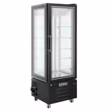Panorama-koelvitrine - 248 liter - 650mm - 1 glazen deur - met 5 glazen plateaus - zwart