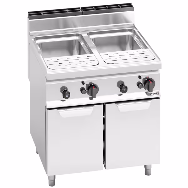 Pastakoker - Professioneel - 2x30liter - 20kW - met aftapkraan - Gas