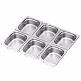 (6 pcs) Stainless Steel Gastronorm Pan GN 1/2 - Depth: 65mm