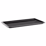 Plateau en Polycarbonate GN 1/1 - Noir - 527x323mm - Hauteur:23mm - compatible lave-vaisselle, micro-ondes, empilable, résistant aux chocs, résistant aux acides alimentaires
