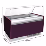 Vetrina Gelato LIAM - 1562mm - Refrigerazione statica - per 13+13x Vasca da gelato da 5 Litri - Violett